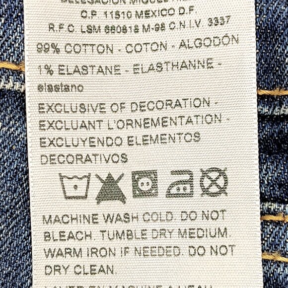 Men's-Levi's Denizen 208 Regular Taper Fit Jeans SIZE 29X32- BLUE-Slight Stretch - Picture 13 of 14